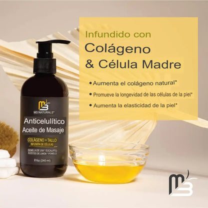 ACEITE DE MASAJE ANTICELULÍTICO M3 NATURALS®