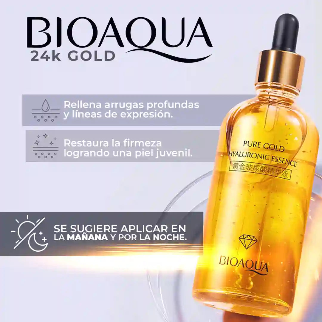 SÉRUM FACIAL 24K GOLD BIOAQUA - (ANTIEDAD)