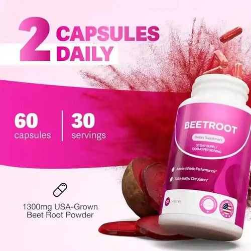 BEETROOT ORGÁNICO 1300MG - SALUD DEL CORAZÓN