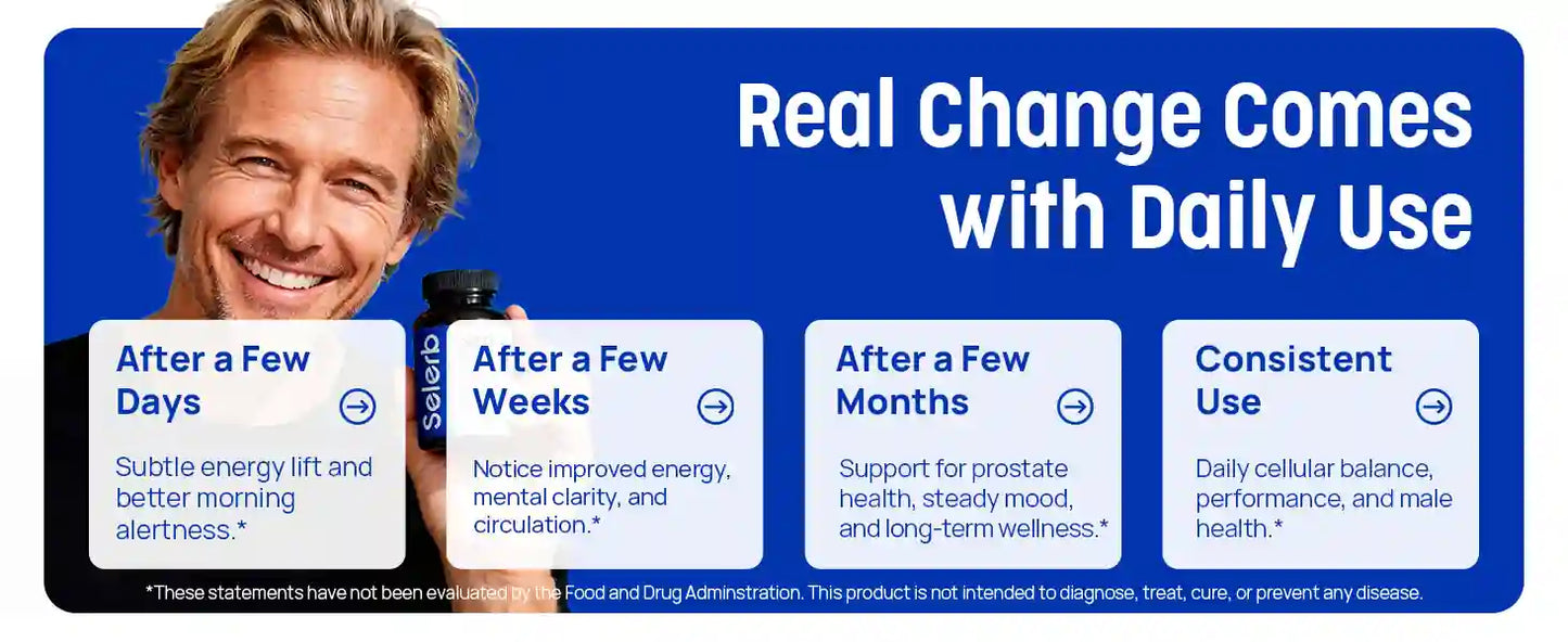 Selerb NAD+ para Hombres – Energía Celular, Circulación y Salud Prostática