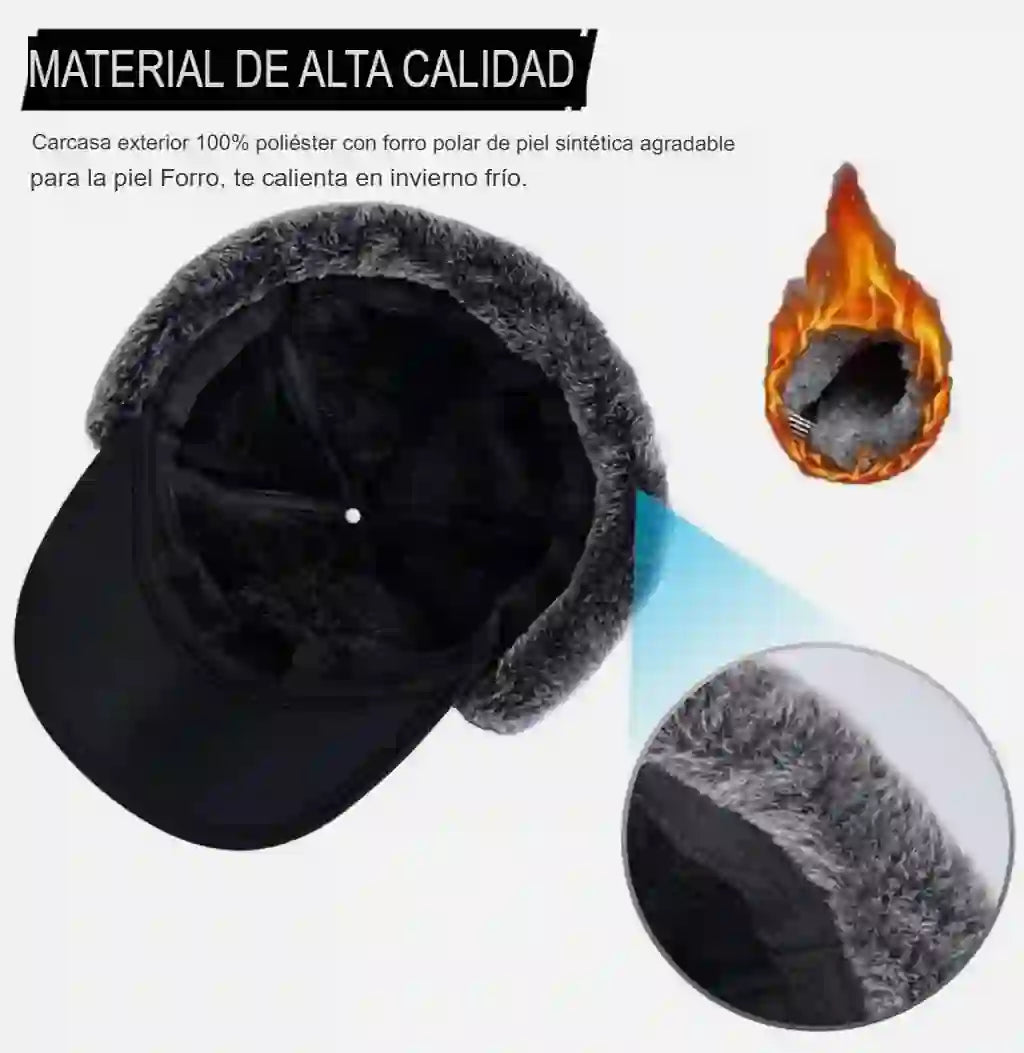 GORRO DE INVIERNO 3 EN 1 - TEJIDO TÉRMICO