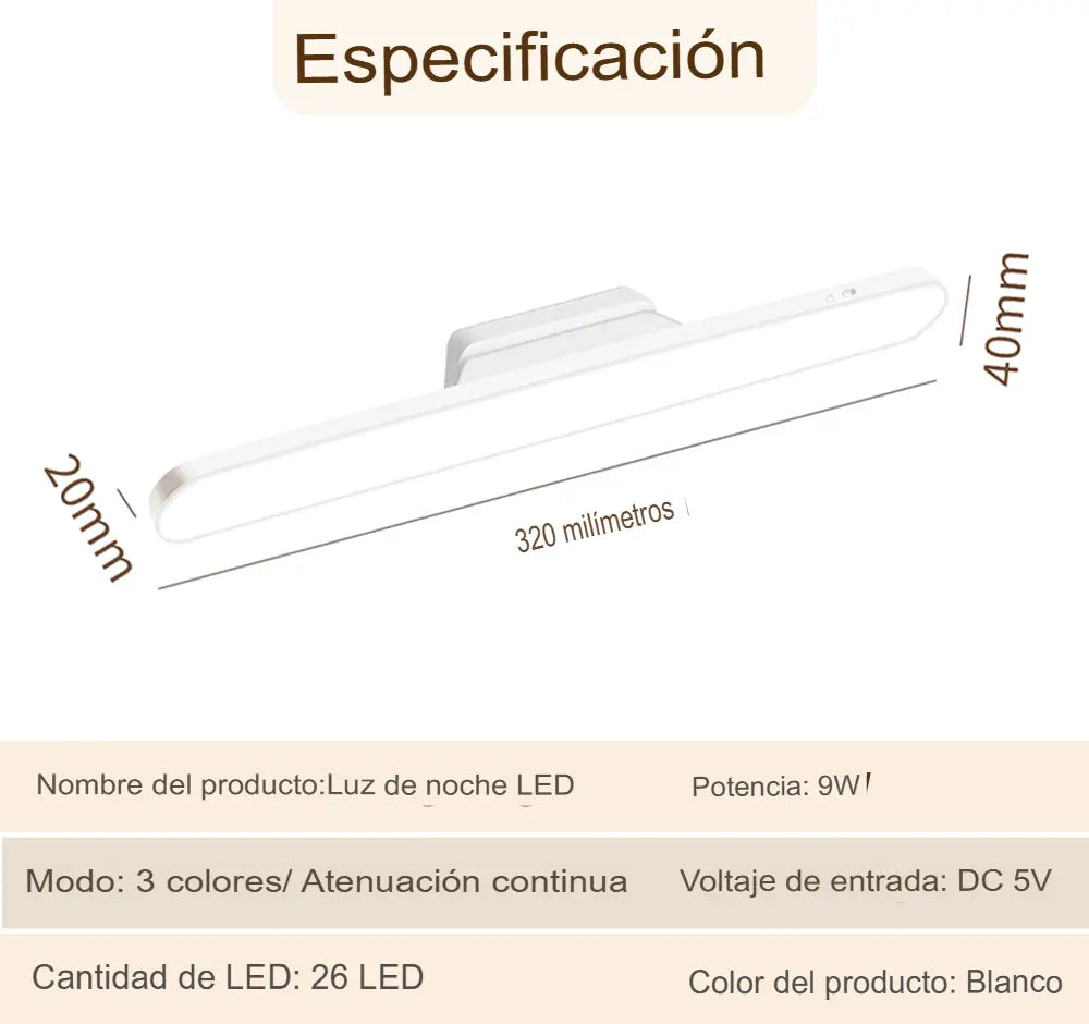 LÁMPARA LED MAGNÉTICA AJUSTABLE 88° RECARGABLE