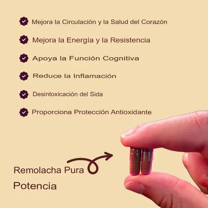 BEETROOT ORGÁNICO 1300MG - SALUD DEL CORAZÓN