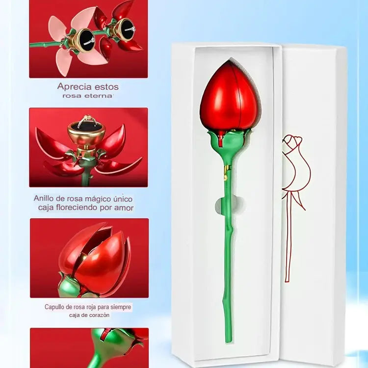 COLLAR CON EMPAQUE DE FLOR ROSA