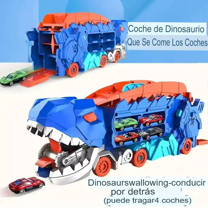 Dino Car Racer Devorador - Pista de Carreras 2 en 1 🦖🚗